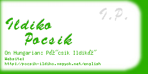 ildiko pocsik business card